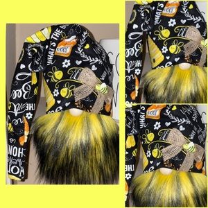 🐝 Handmade Honey Queen Bee Hive Spring Shelf Gnome